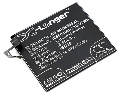 3.85V, Li-Polymer, 2850mAh, SmartPhone battery fits Xiaomi, Bn20, 5c ( China Version ), Meri ( China Version ), 10.97Wh Mobile, SmartPhone Cameron Sino Technology Limited (Suspended)