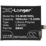 3.85V, Li-Polymer, 3900mAh, SmartPhone battery fits Xiaomi, Bm4h, 9 Pro 5g, M1908f1xe, 15.02Wh Mobile, SmartPhone Cameron Sino Technology Limited (Smartphone)