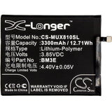 3.85V, Li-Polymer, 3300mAh, SmartPhone battery fits Xiaomi, Bm3e, Dipper, M1803e1a, 12.71Wh Mobile, SmartPhone Cameron Sino Technology Limited (Smartphone)