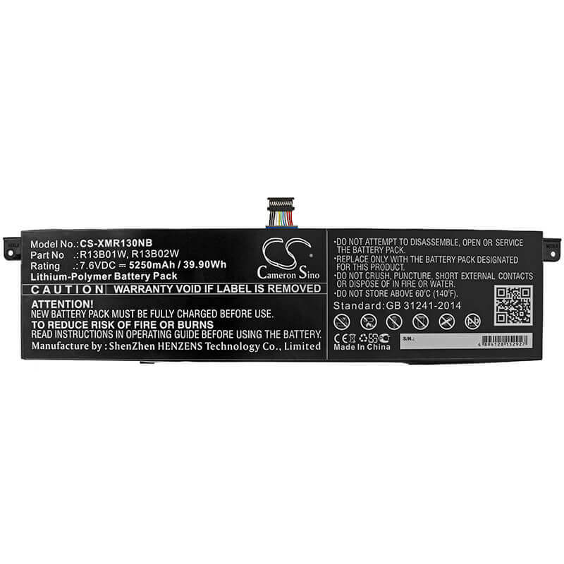 Notebook battery For Xiaomi, Inchmi Aair 13.3, Mi Notebook Air 13.3 2018 7.6v, 5250mah - 39.90wh Notebook, Laptop Cameron Sino Technology Limited