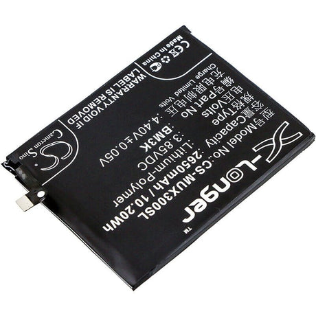 3.85V, Li-Polymer, 2650mAh, SmartPhone battery fits Xiaomi, Bm3k, M1810e5a, M1810e5c, 10.2Wh Mobile, SmartPhone Cameron Sino Technology Limited (Smartphone)