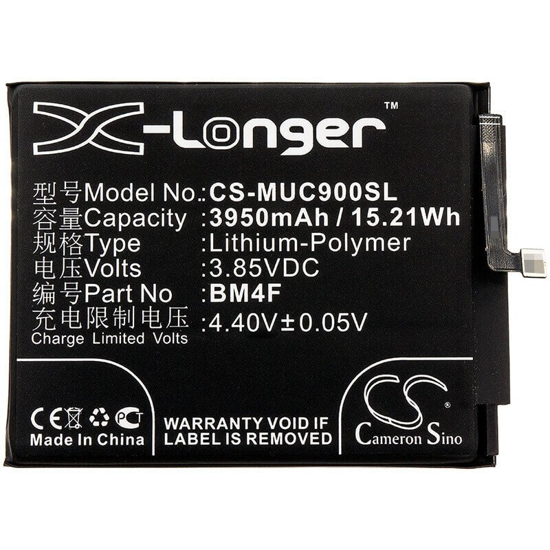 3.85V, Li-Polymer, 3950mAh, SmartPhone battery fits Xiaomi, Bm4f, M1906f9sc, Mi A3, 15.21Wh Mobile, SmartPhone Cameron Sino Technology Limited (Smartphone)