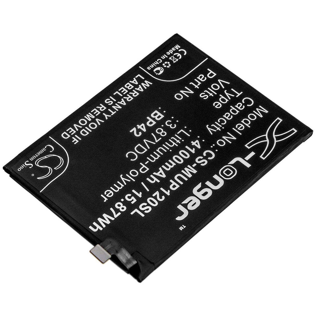 3.87V, Li-Polymer, 4100mAh, SmartPhone battery fits Xiaomi, Bp42, M2101k9ag, M2101k9c, 15.87Wh Mobile, SmartPhone Cameron Sino Technology Limited (Smartphone)