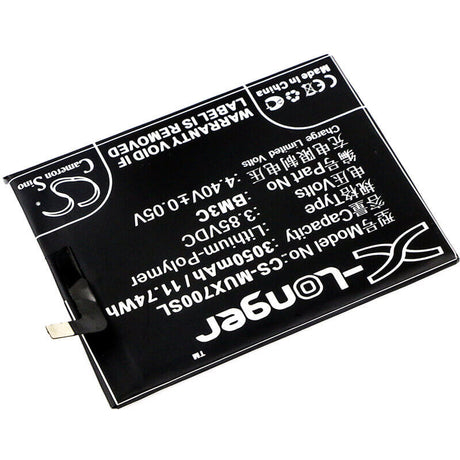 3.85V, Li-Polymer, 3050mAh, SmartPhone battery fits Xiaomi, Bm3c, Mi 7, 11.74Wh Mobile, SmartPhone Cameron Sino Technology Limited (Smartphone)