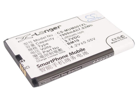 3.7V, Li-ion, 1900mAh, SmartPhone battery fits Xiaomi, 29-11940-000-00, 1s, 2s, 7.03Wh Mobile, SmartPhone Cameron Sino Technology Limited (Smartphone)