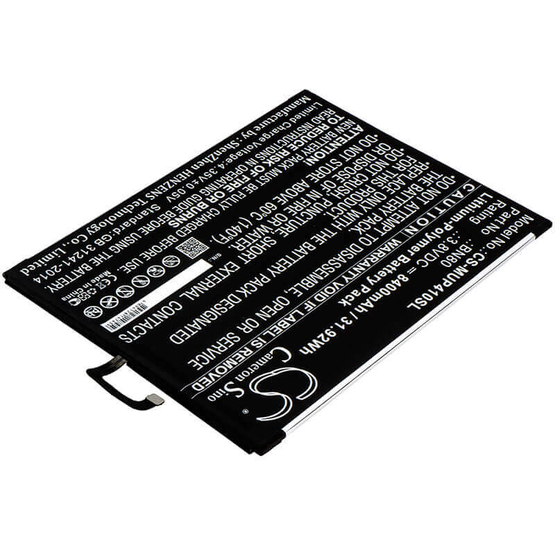 3.8V, Li-Polymer, 8400mAh, Tablet battery fits Xiaomi, Bn80, Mi Pad 4 Plus, 31.92Wh Tablet Cameron Sino Technology Limited