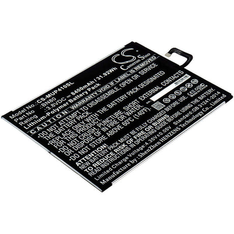 3.8V, Li-Polymer, 8400mAh, Tablet battery fits Xiaomi, Bn80, Mi Pad 4 Plus, 31.92Wh Tablet Cameron Sino Technology Limited