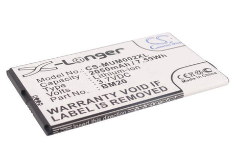 3.7V, Li-ion, 2050mAh, SmartPhone battery fits Xiaomi, Bm20, 2s, M2, 7.59Wh Mobile, SmartPhone Cameron Sino Technology Limited (Smartphone)