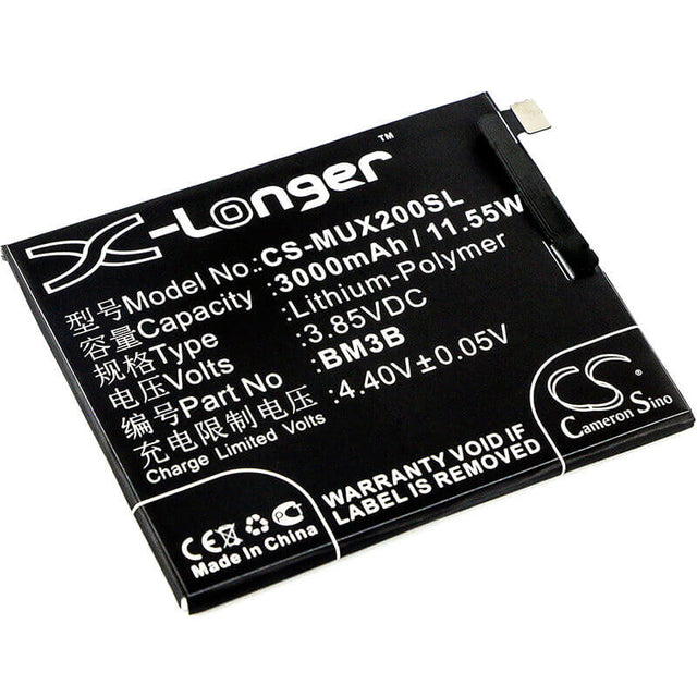 3.85V, Li-Polymer, 3000mAh, SmartPhone battery fits Xiaomi, Bm3b, M1803d5xa, M1803d5xc, 11.55Wh Mobile, SmartPhone Cameron Sino Technology Limited (Smartphone)