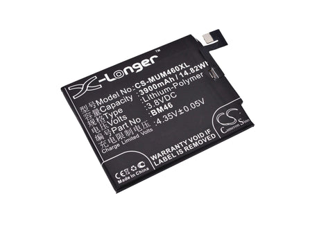 3.8V, Li-Polymer, 3900mAh, SmartPhone battery fits Redmi, Xiaomi, Bm46, 14.82Wh Mobile, SmartPhone Cameron Sino Technology Limited (Smartphone)