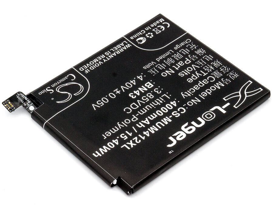 3.85V, Li-Polymer, 4000mAh, SmartPhone battery fits Xiaomi, Bn43, Note 4x ( China Version ), Redmi Note 4x ( China Version, 15.4Wh Mobile, SmartPhone Cameron Sino Technology Limited (Smartphone)