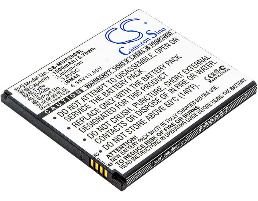 3.8V, Li-ion, 1500mAh, SmartPhone battery fits Xiaomi, Bm44, Redmi 2, Redmi 2a, 5.7Wh Mobile, SmartPhone Cameron Sino Technology Limited (Smartphone)
