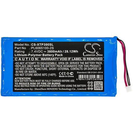 7.4V, Li-Polymer, 3800mAh, Diagnostic Scanner battery fits Xtool, Pl6065100-2s, Ez300 Pro, I80 Pad, 28.12Wh Diagnostic Scanner Cameron Sino Technology Limited