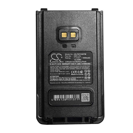 7.4V, Li-ion, 1950mAh, Two-Way Radio battery fits Yaesu, Sbr-25l, Ft-25r, Ft-65r, 14.43Wh Two-Way Radio Cameron Sino Technology Limited