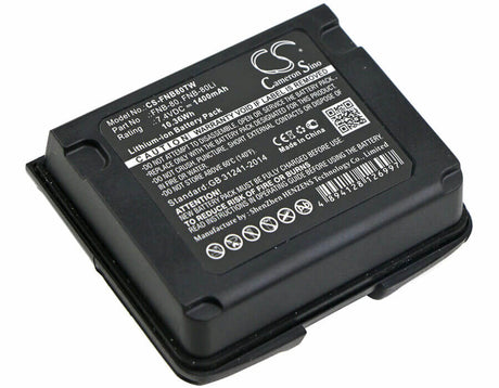 7.4V, Li-ion, 1400mAh, Two-Way Radio battery fits Vertex, Horizon, Yaesu, Fnb-58, Hx460, Hx460s, 10.36Wh Two-Way Radio Cameron Sino Technology Limited