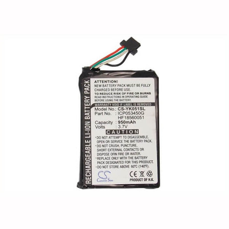 3.7V, Li-ion, 950mAh, GPS battery fits Yakumo, Hf18560051, Eazygo, Eazygo Xs, 3.52Wh GPS, Navigator Cameron Sino Technology Limited (Suspended)