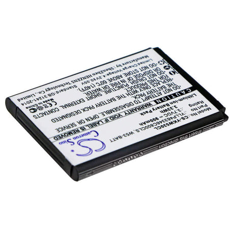 Cordless Phone battery For Yealink, W53, W53p 3.7v, 900mah - 3.33wh Cordless Phone Cameron Sino Technology Limited (Cordless Phone)