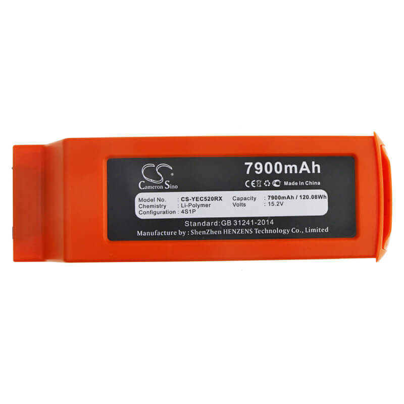 15.2V, Li-Polymer, 7900mAh, Drones battery fits Yuneec, H520, H520 Hexacopter Airframe, 120.08Wh Drones Cameron Sino Technology Limited (Dangerous Goods)
