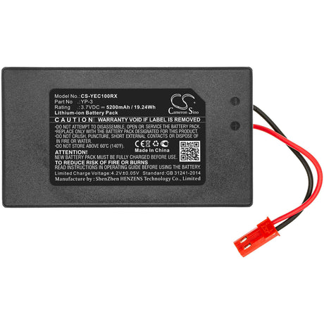 3.7V, Li-ion, 5200mAh, Remote Controller battery fits Yuneec, Yp-3, Q500, St10, 19.24Wh Remote Controller Cameron Sino Technology Limited