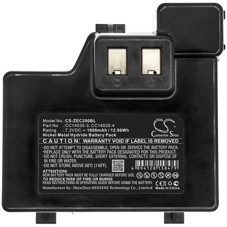 7.2V, Ni-MH, 1800mAh, Portable Printer battery fits Zebra, Cc14035-3, Cameo 2, 12.96Wh Portable Printer Cameron Sino Technology Limited