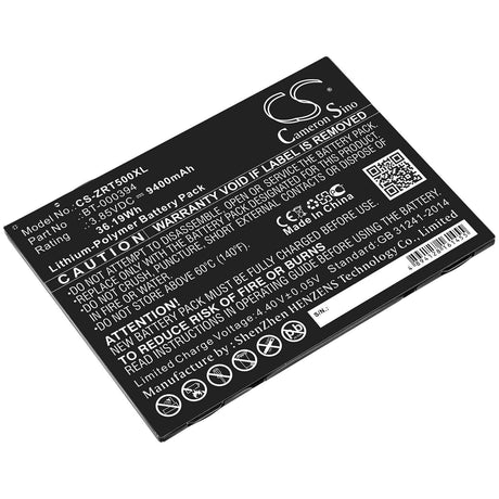 3.85V, Li-Polymer, 9400mAh, Tablet battery fits Zebra, Bt-000394, Et51, Et56, 36.19Wh Tablet Cameron Sino Technology Limited