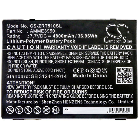 Battery For Zebra, Et51at, Et56bt 7.7v, 4800mah - 36.96wh Tablet Cameron Sino Technology Limited (Suspended)   