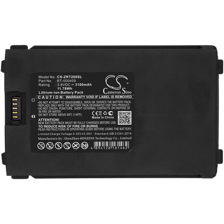Barcode Scanner Battery For Zebra, Tc2x 3.8v, 3100mah - 11.78wh Barcode Scanner Cameron Sino Technology Limited