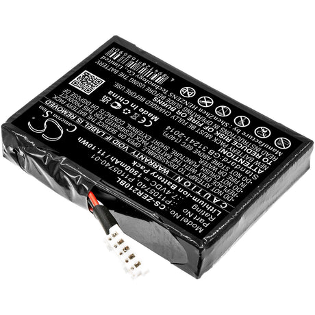 Batterie d'imprimante portable 7.4V, Li-ion, 1500mAh, compatible avec Zebra, P1105740, Zq200, Zq210, 11.1Wh Imprimante portable Cameron Sino Technology Limited