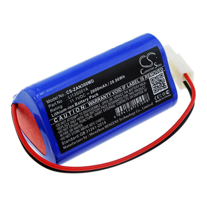 11.1V, Li-ion, 2600mAh, Medical battery fits Zondan, Li13s001a, Apollo N3, 28.86Wh Medical Cameron Sino Technology Limited (Medical)