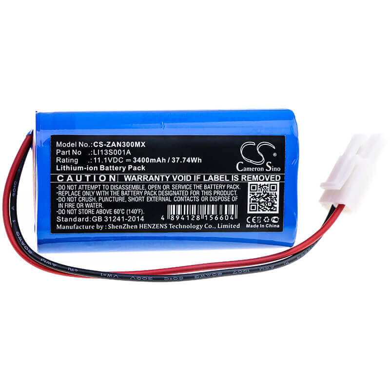 11.1V, Li-ion, 3400mAh, Medical battery fits Zondan, Li13s001a, Apollo N3, 37.74Wh Medical Cameron Sino Technology Limited (Medical)
