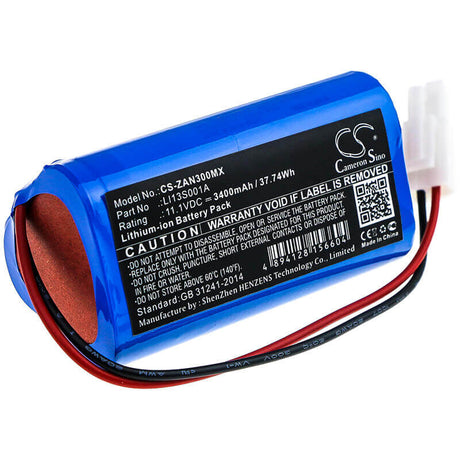 11.1V, Li-ion, 3400mAh, Medical battery fits Zondan, Li13s001a, Apollo N3, 37.74Wh Medical Cameron Sino Technology Limited (Medical)