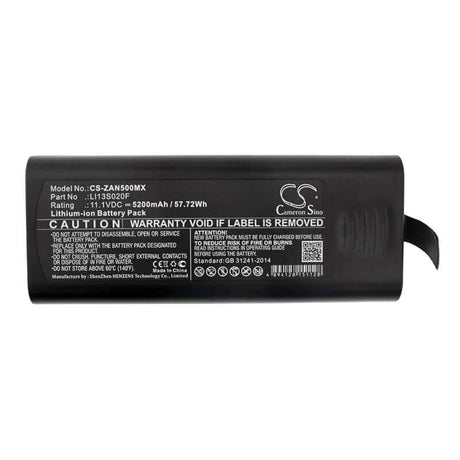 11.1V, Li-ion, 5200mAh, Medical battery fits Zondan, Li13s020f, Apollo N5, Zd120d, 57.72Wh Medical Cameron Sino Technology Limited (Medical)