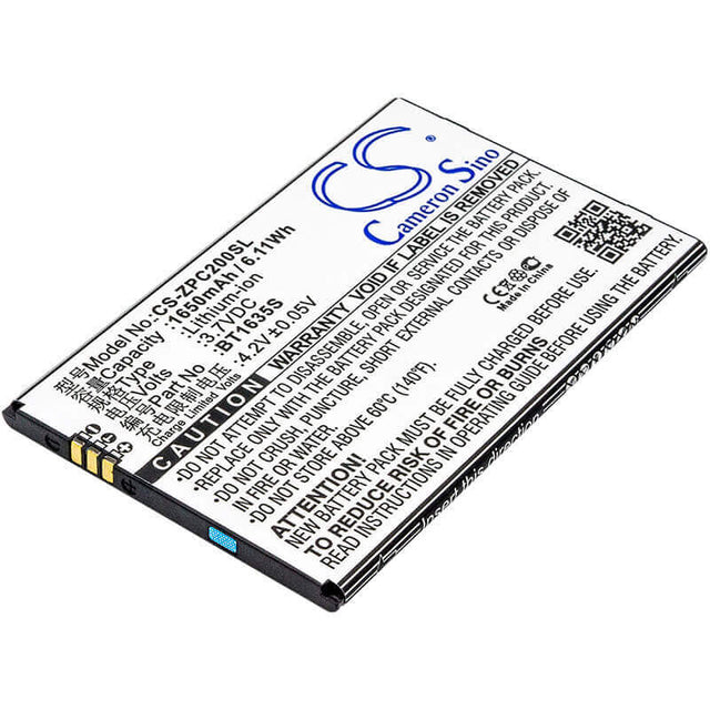 3.7V, Li-ion, 1650mAh, SmartPhone battery fits Zopo, Bt1635s, C2, Color C2, 6.11Wh Mobile, SmartPhone Cameron Sino Technology Limited (Suspended)