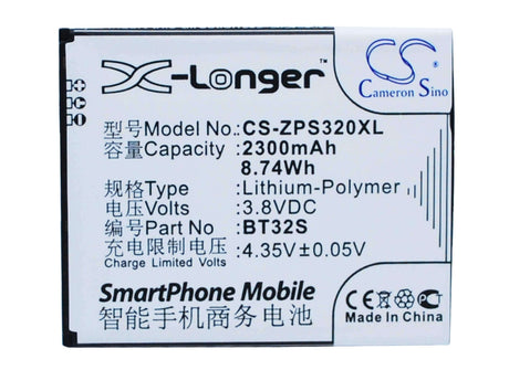 3.8V, Li-Polymer, 2300mAh, SmartPhone battery fits Zopo, Bt32s, Zp320, 8.74Wh Mobile, SmartPhone Cameron Sino Technology Limited (Suspended)