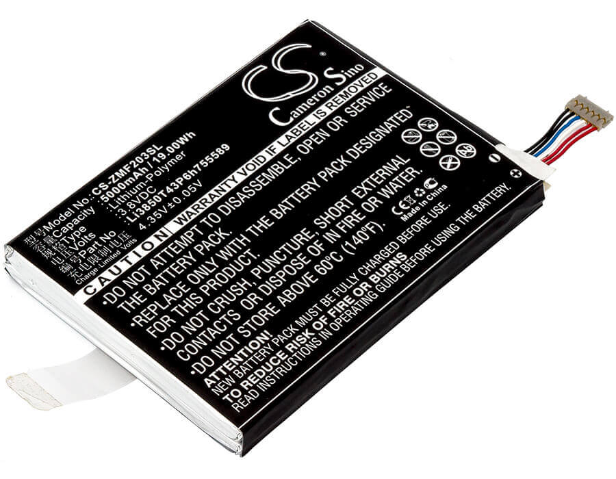 3.8V, Li-Polymer, 5000mAh, Hotspot battery fits Softbank, Zte, Li3850t43p6h755589, 203z, Gl09p, 19.00Wh Hotspot Cameron Sino Technology Limited