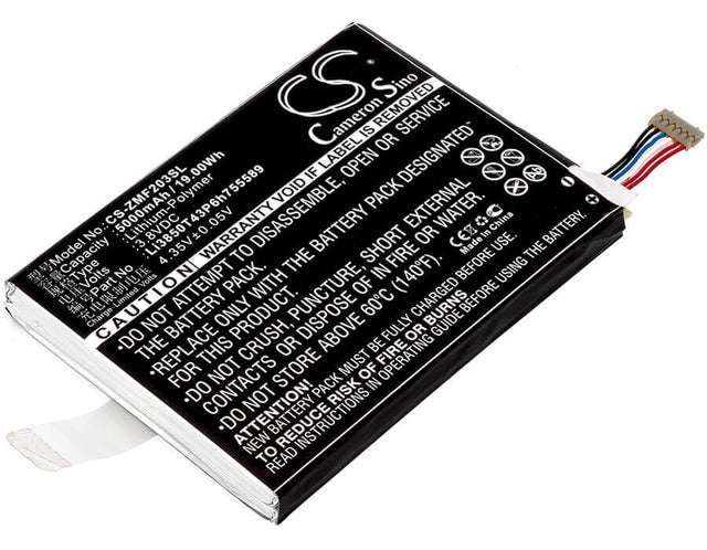 3.8V, Li-Polymer, 5000mAh, Hotspot battery fits Softbank, Zte, Li3850t43p6h755589, 203z, Gl09p, 19.00Wh Hotspot Cameron Sino Technology Limited