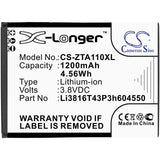 3.8V, Li-ion, 1200mAh, SmartPhone battery fits Zte, Li3715t42p3h604550, Blade A110, Blade A112, 4.56Wh Mobile, SmartPhone Cameron Sino Technology Limited (Smartphone)