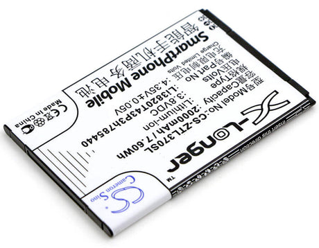 3.8V, Li-ion, 2000mAh, SmartPhone battery fits Zte, Li3820t43p3h785440, Blade L2 Plus, Blade L370, 7.6Wh Mobile, SmartPhone Cameron Sino Technology Limited (Smartphone)