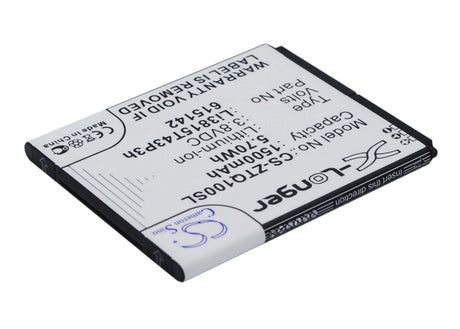 3.8V, Li-ion, 1500mAh, SmartPhone battery fits Amazing, Zte, Li3815t43p3h615142, A4c, 5.7Wh Mobile, SmartPhone Cameron Sino Technology Limited (Smartphone)