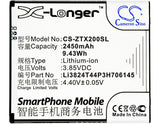 3.85V, Li-ion, 2450mAh, SmartPhone battery fits Zte, Li3824t44p3h706145, Grand X 2, Grand X2, 9.43Wh Mobile, SmartPhone Cameron Sino Technology Limited (Smartphone)