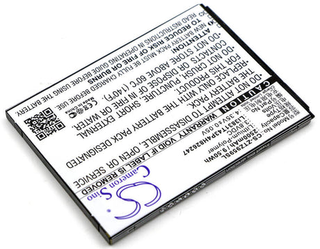 3.8V, Li-Polymer, 2500mAh, SmartPhone battery fits Zte, Li3831t43p4h826247, 3neo, Grand X 3, 9.5Wh Mobile, SmartPhone Cameron Sino Technology Limited (Smartphone)
