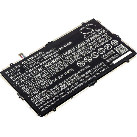 3.85V, Li-Polymer, 9050mAh, Tablet battery fits Zte, Li3990t44p6hi6a831, K90u, Zpad 10.1, 34.84Wh Tablet Cameron Sino Technology Limited