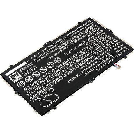 3.85V, Li-Polymer, 9050mAh, Tablet battery fits Zte, Li3990t44p6hi6a831, K90u, Zpad 10.1, 34.84Wh Tablet Cameron Sino Technology Limited