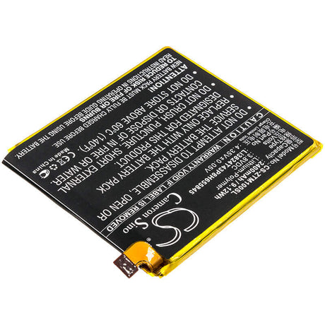 3.8V, Li-Polymer, 2400mAh, SmartPhone battery fits Zte, Li3824t43p8h655845, Mono Mo-01j, Mono Mo-01j Td-lte, 9.12Wh Mobile, SmartPhone Cameron Sino Technology Limited (Smartphone)