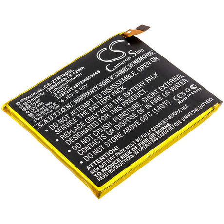 3.8V, Li-Polymer, 2400mAh, SmartPhone battery fits Zte, Li3824t43p8h655845, Mono Mo-01j, Mono Mo-01j Td-lte, 9.12Wh Mobile, SmartPhone Cameron Sino Technology Limited (Smartphone)