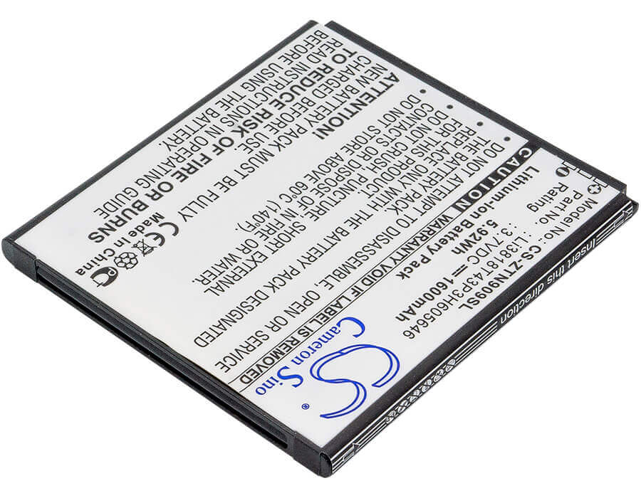 3.7V, Li-ion, 1600mAh, SmartPhone battery fits Srf, Zte, Li3715t42p3h605646, Startrall 4, 5.92Wh Mobile, SmartPhone Cameron Sino Technology Limited (Smartphone)