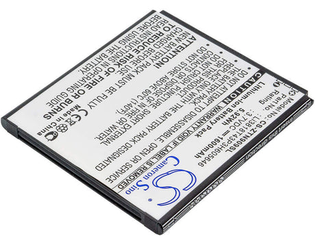 3.7V, Li-ion, 1600mAh, SmartPhone battery fits Srf, Zte, Li3715t42p3h605646, Startrall 4, 5.92Wh Mobile, SmartPhone Cameron Sino Technology Limited (Smartphone)