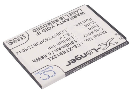 3.7V, Li-ion, 1800mAh, SmartPhone battery fits Metropcs, Boostmobile, At&t, Zte, Li3817t42p3h735044, Compel, Compel 4g, 6.66Wh Mobile, SmartPhone Cameron Sino Technology Limited (Smartphone)