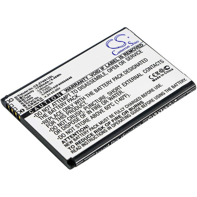 3.7V, Li-ion, 1750mAh, SmartPhone battery fits Zte, Li3820t43p4h694848, 6098b, Maven 3, 6.48Wh Mobile, SmartPhone Cameron Sino Technology Limited (Smartphone)