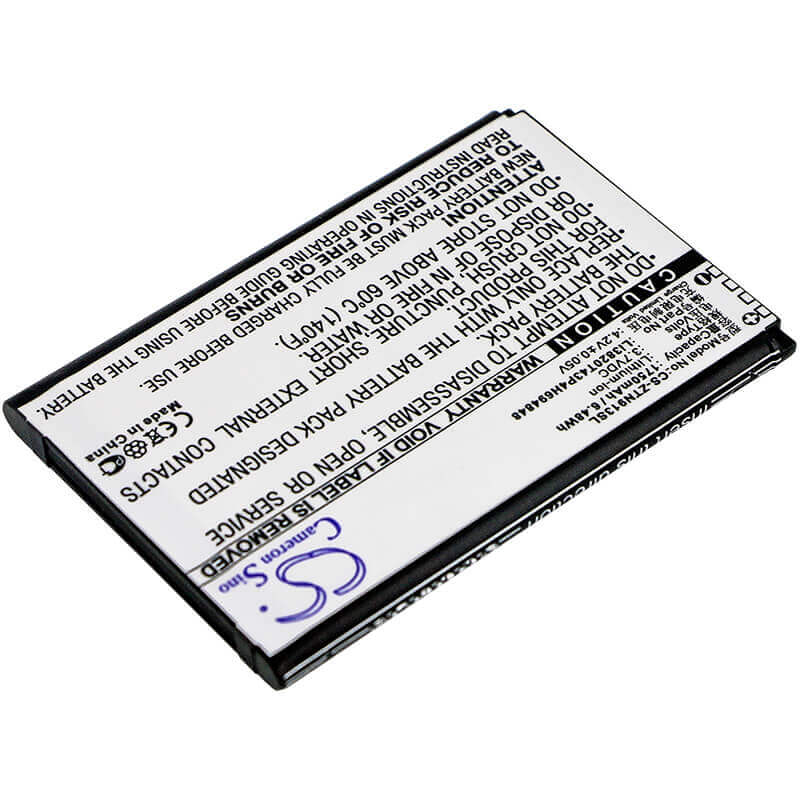 3.7V, Li-ion, 1750mAh, SmartPhone battery fits Zte, Li3820t43p4h694848, 6098b, Maven 3, 6.48Wh Mobile, SmartPhone Cameron Sino Technology Limited (Smartphone)